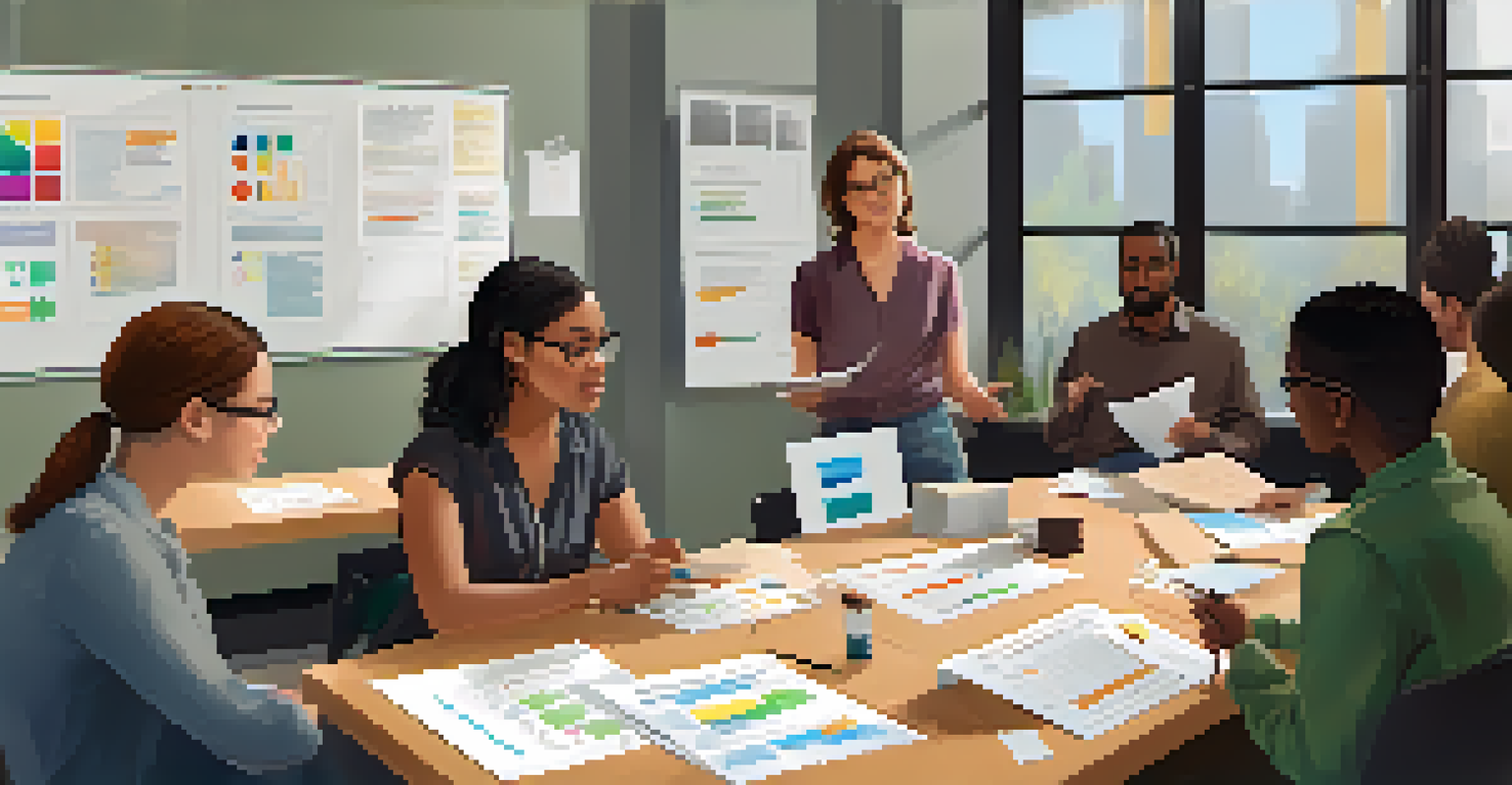 Employees engaged in an interactive bias training workshop, collaborating in small groups.