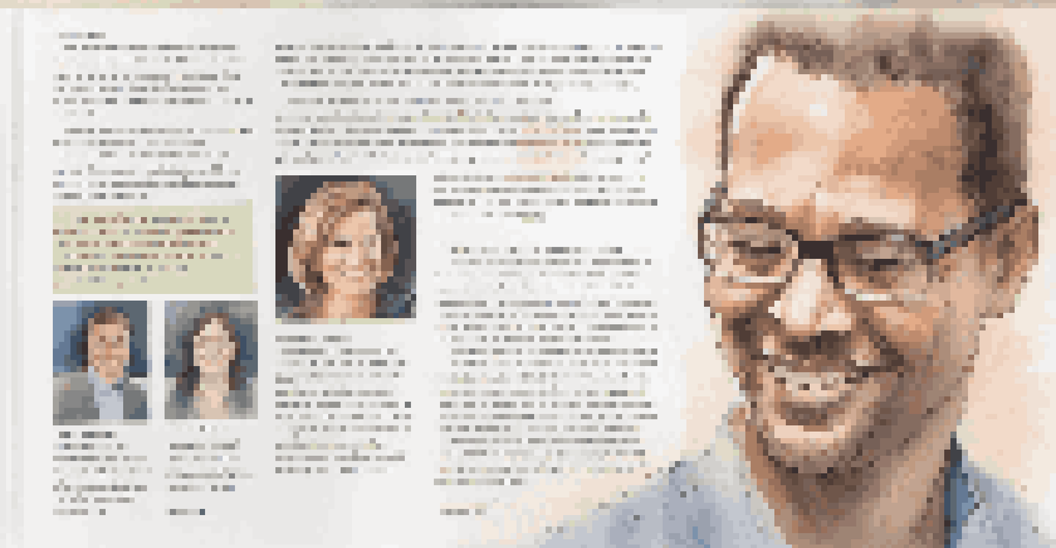 A close-up of a portfolio page showing glowing testimonials with a modern layout and blurred background.