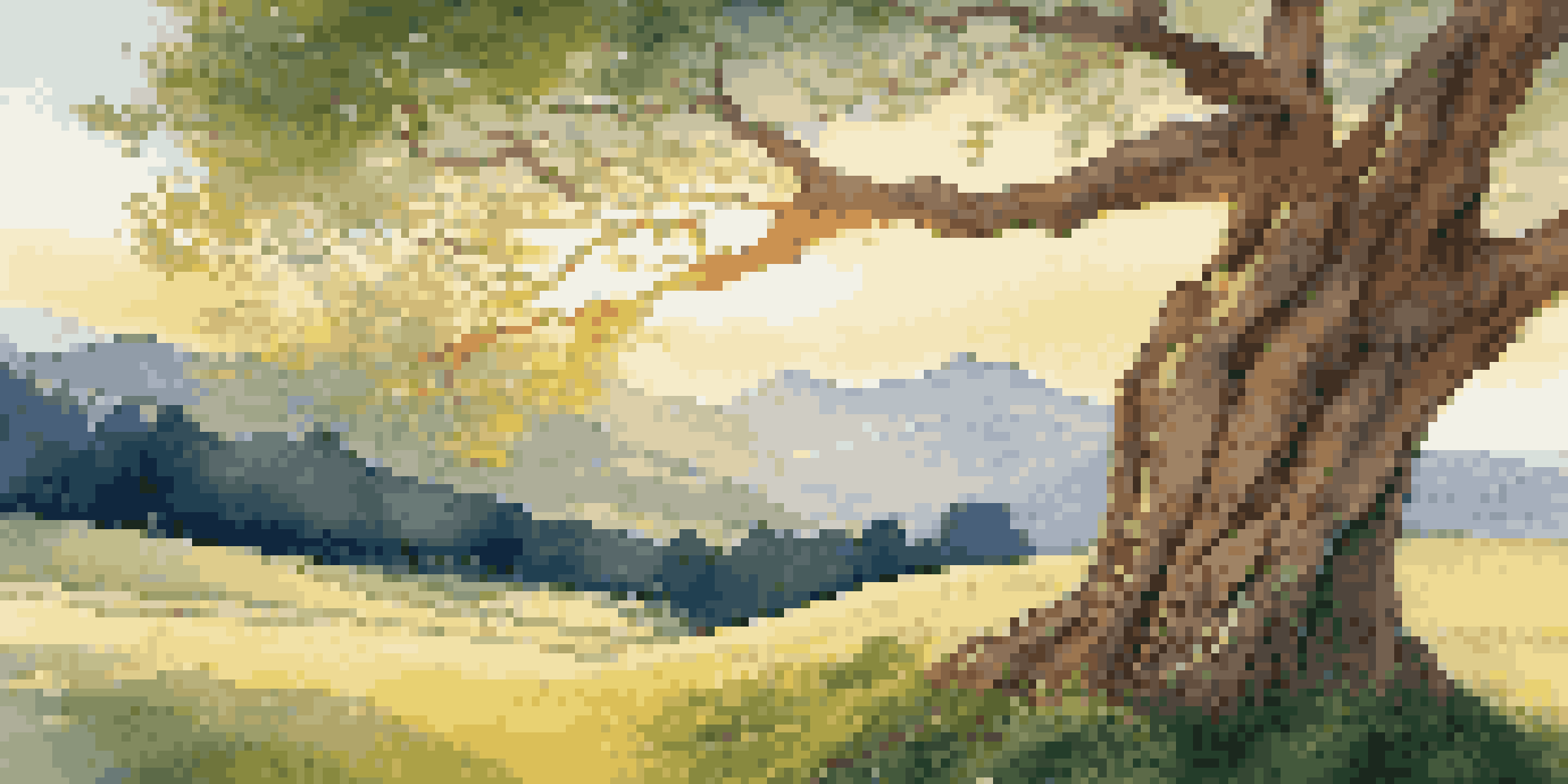 A flexible tree bending in the wind in a serene landscape, symbolizing career adaptability.