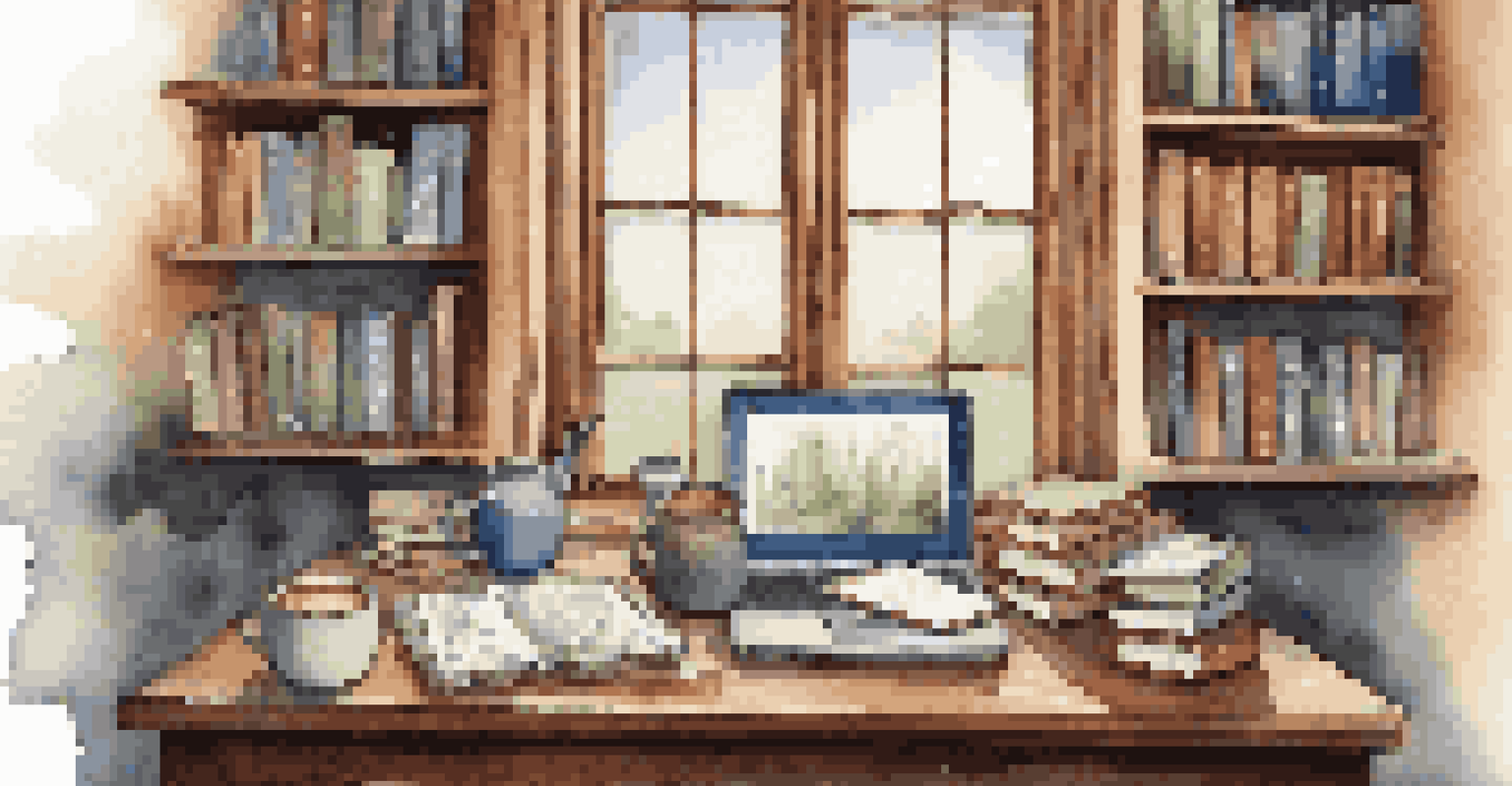 A warm and inviting study space with books and a laptop on a desk, reflecting the importance of lifelong learning.
