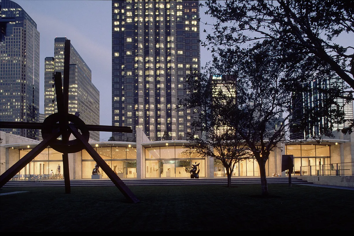 The Nasher Sculpture Center seen from the garden