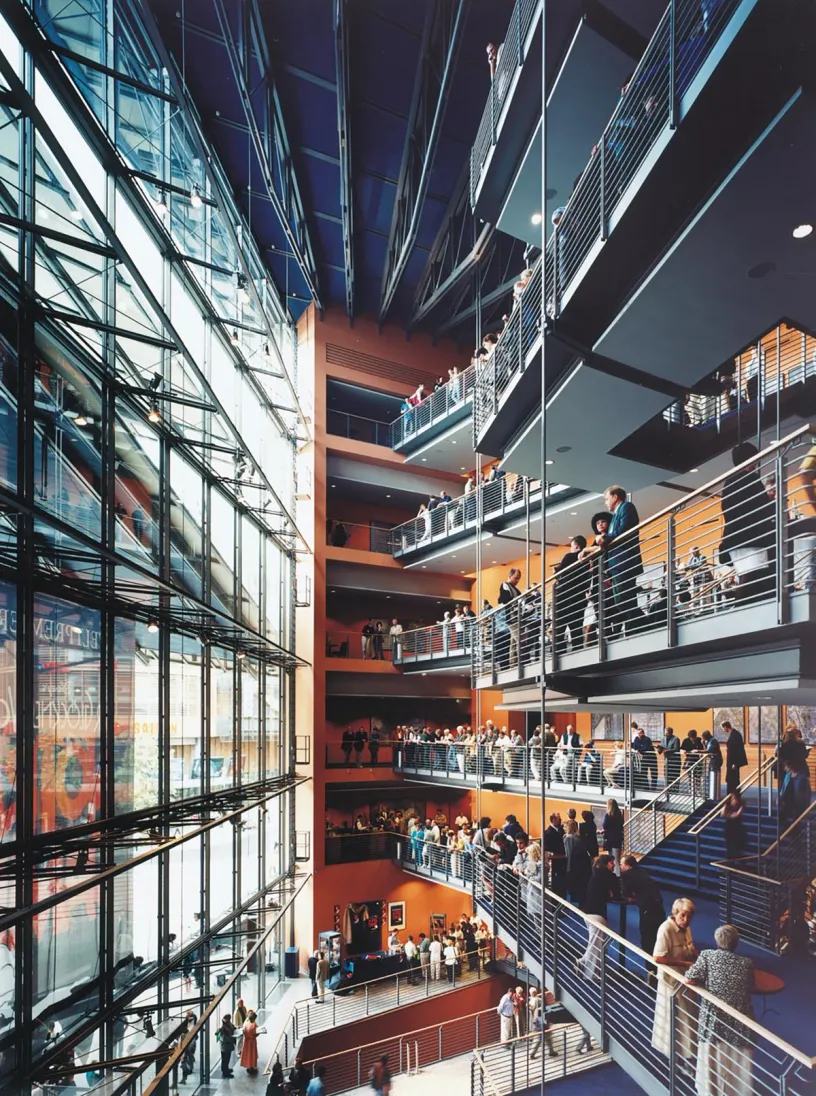 A large building with a sign that says ' konzert ' on it