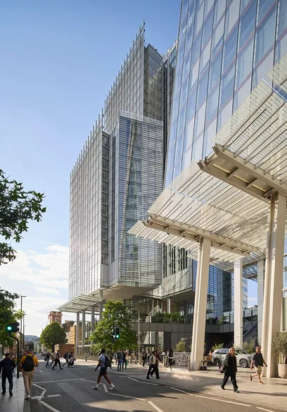 a very tall building with a lot of windows