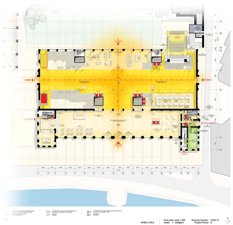 A floor plan of a large building with a lot of rooms