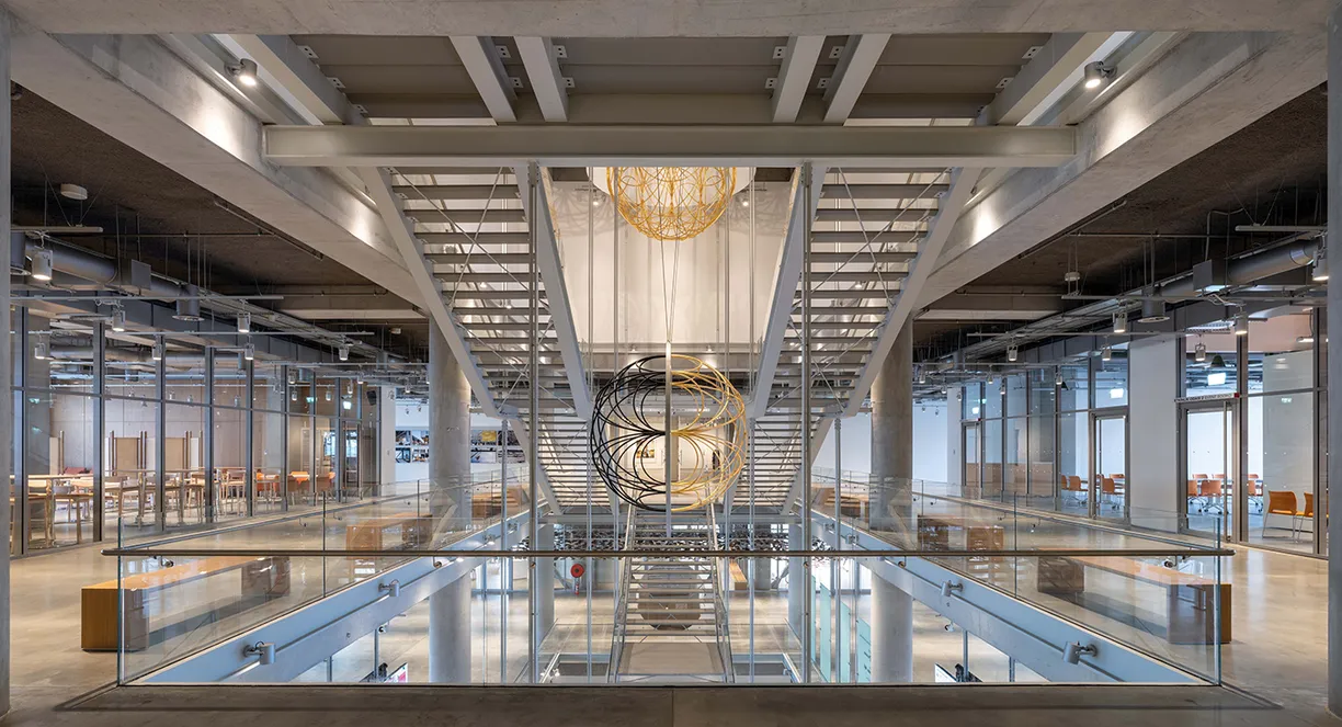 Interior atrium stairwell