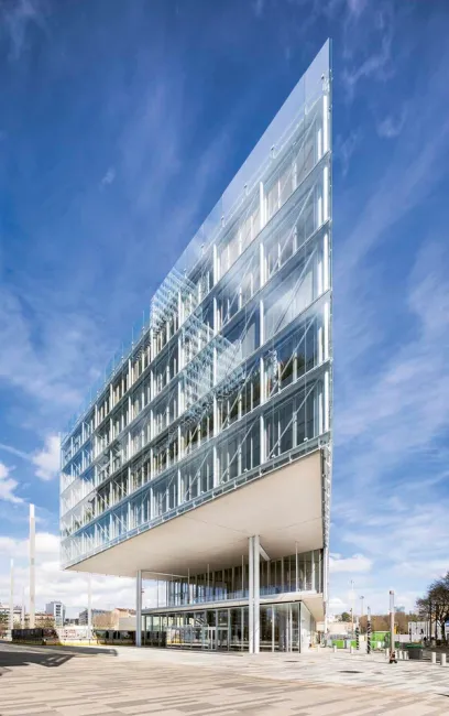 a very tall building with a lot of windows