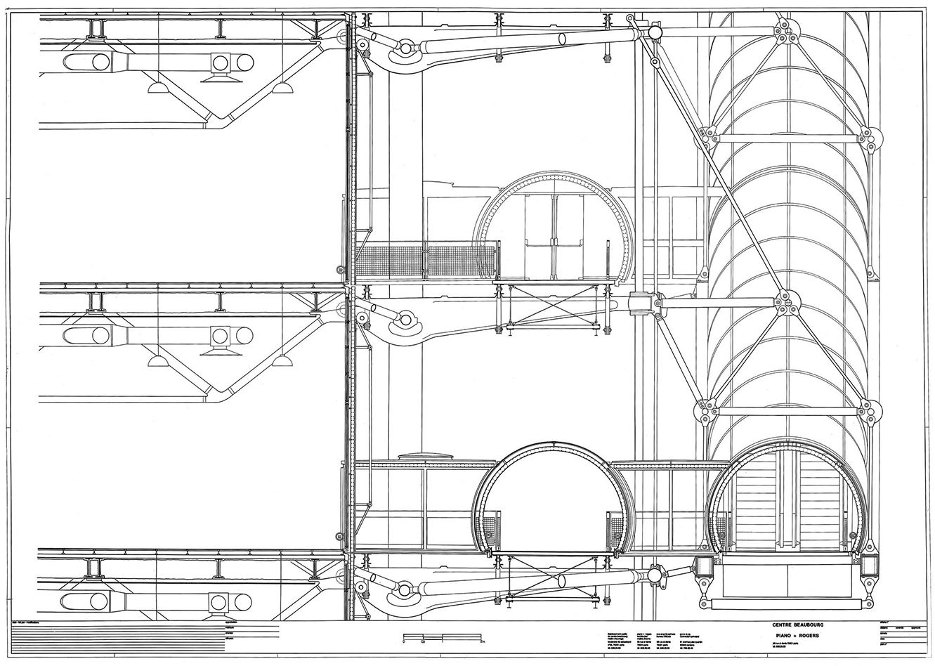 龐畢度中心 Piazza 上的人潮｜來源：Renzo Piano Building Workshop（官方專案圖）
