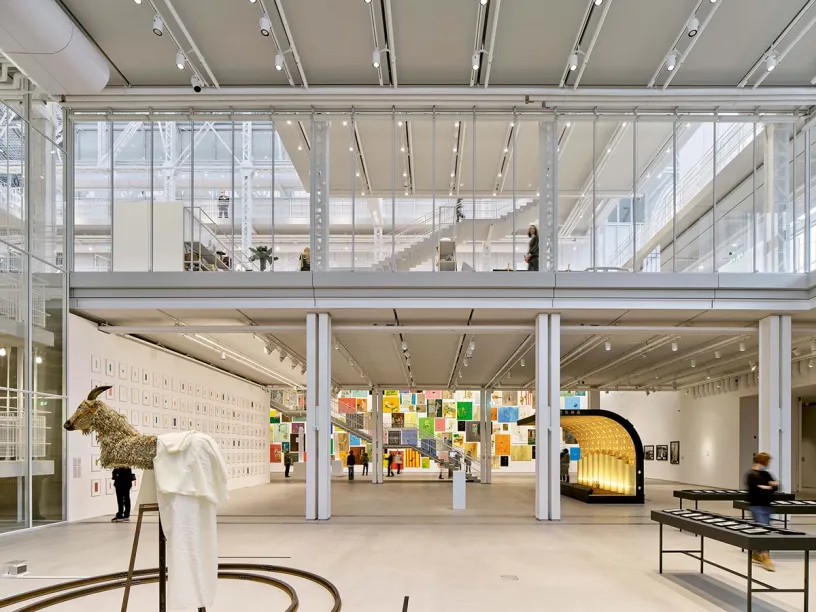 It is a very large building with a lot of windows