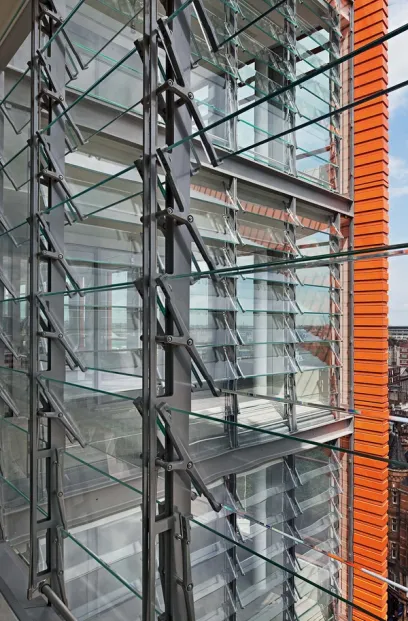 A building with a lot of glass on it