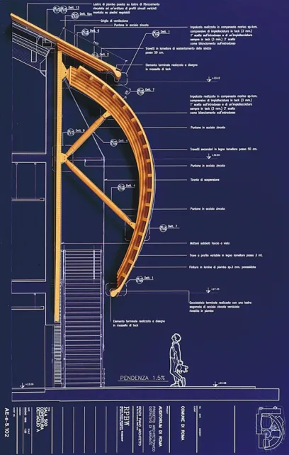 A blue and white drawing of a building with the word pendenta at the bottom