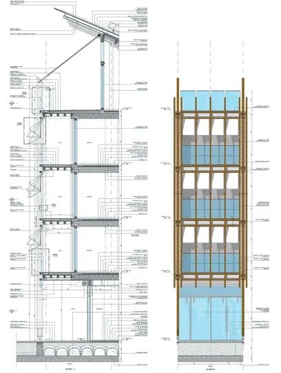 a group of people are playing in a fountain at night