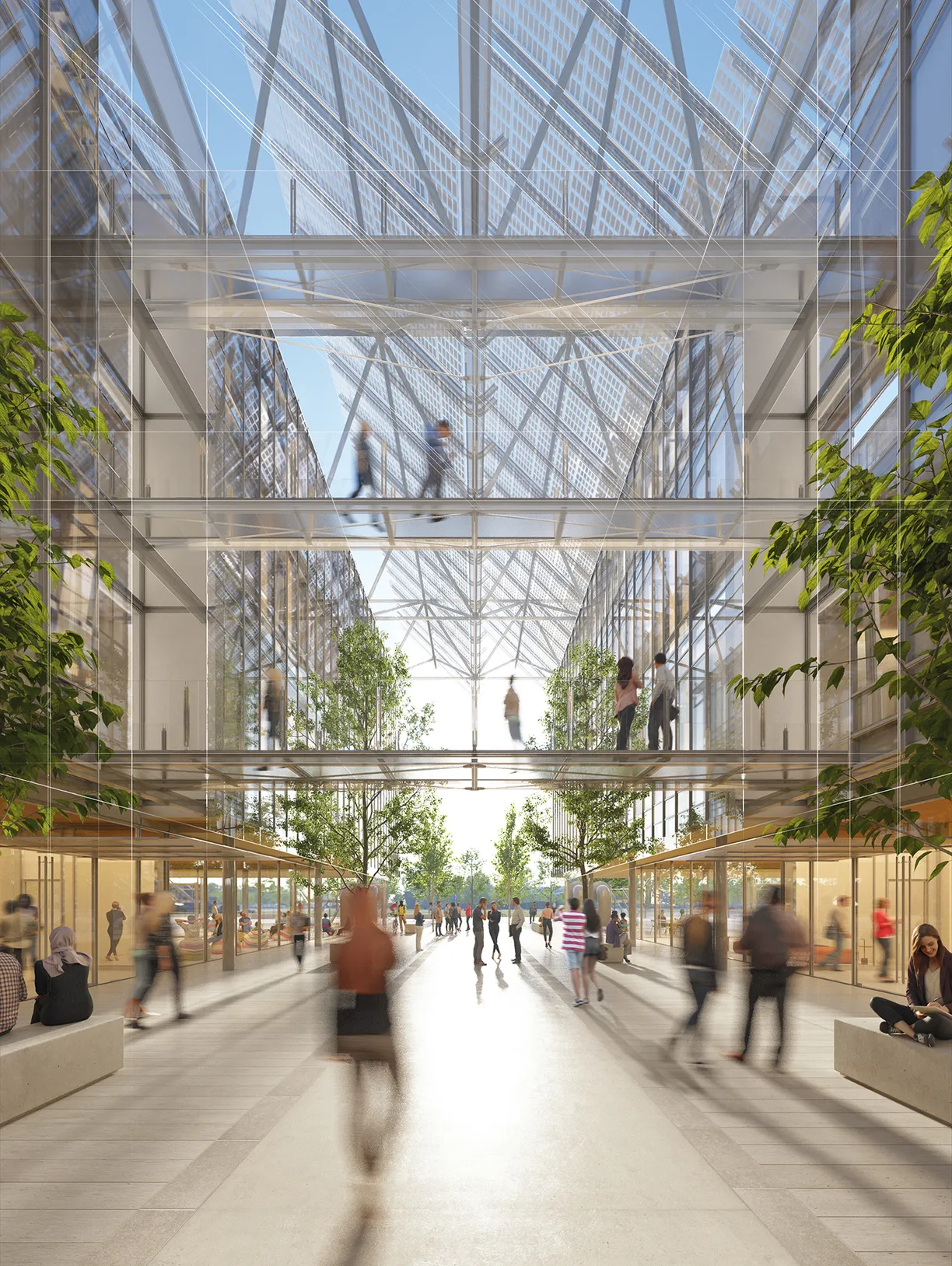 An artist 's impression of the inside of a building