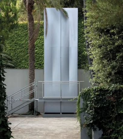 Facade mock-up 1 wood at RPBW Genoa