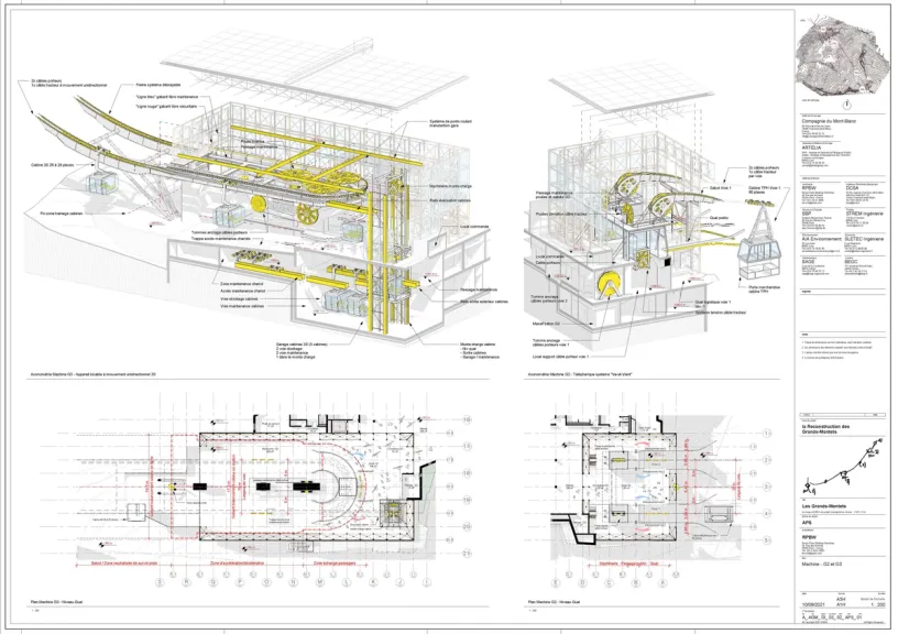 a set of architectural drawings showing the inside of a building .
