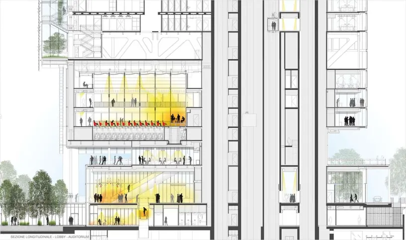 A very tall building with a lot of windows