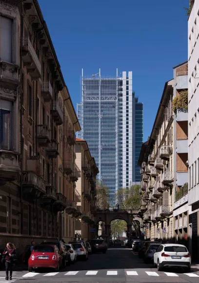 a bmw is parked on the side of the road