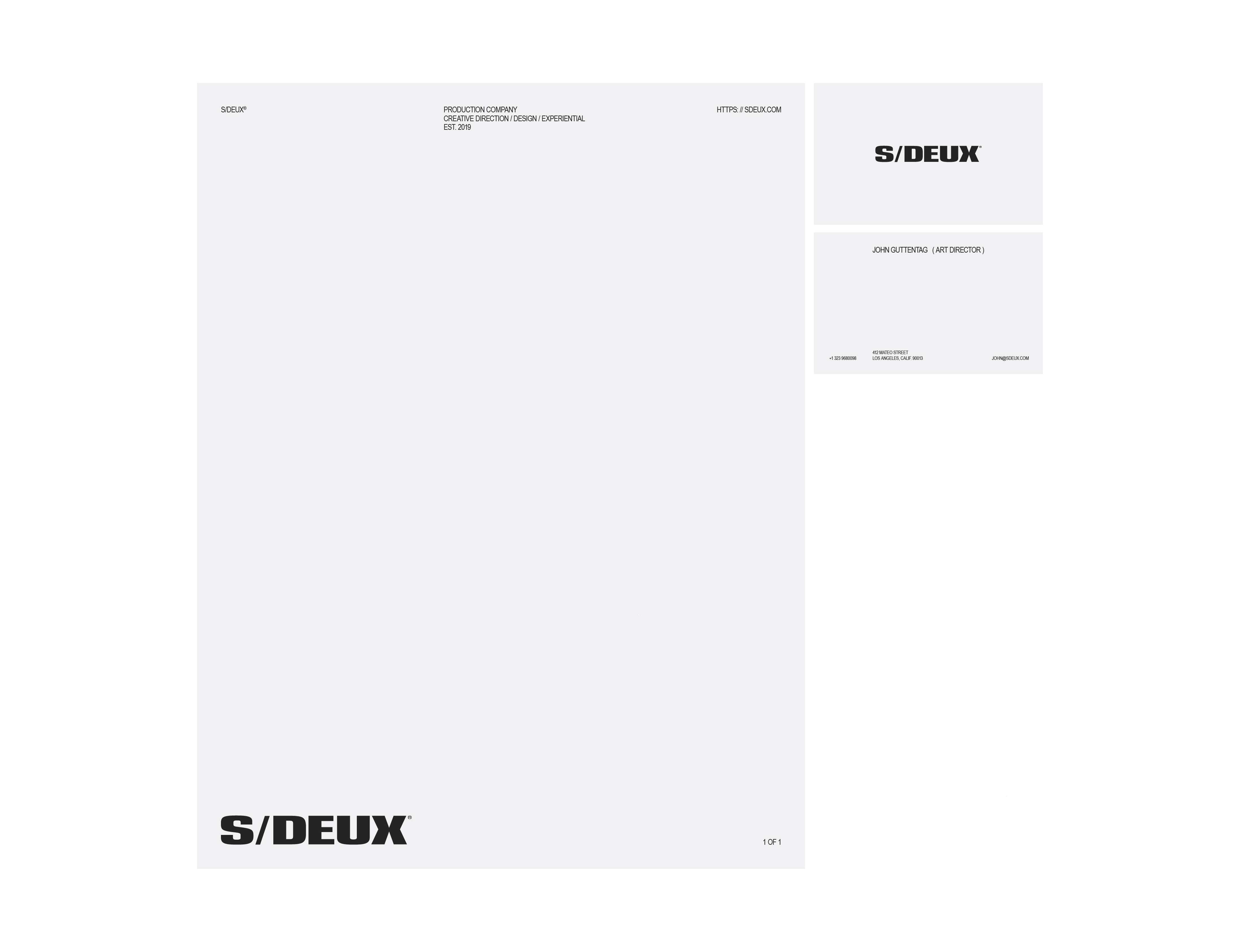 S/DEUX — Identity System