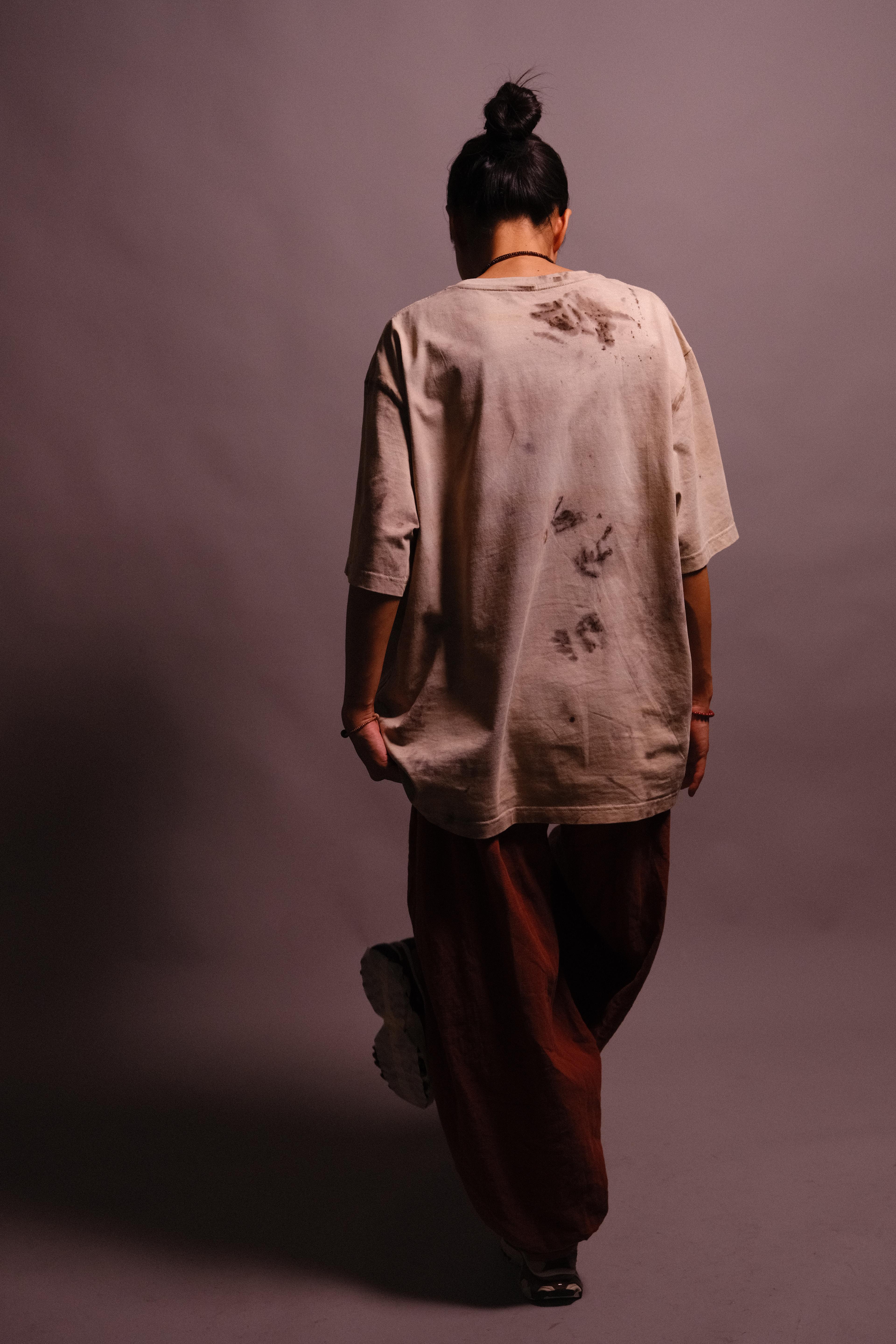t-shirt with rust print - state of the island