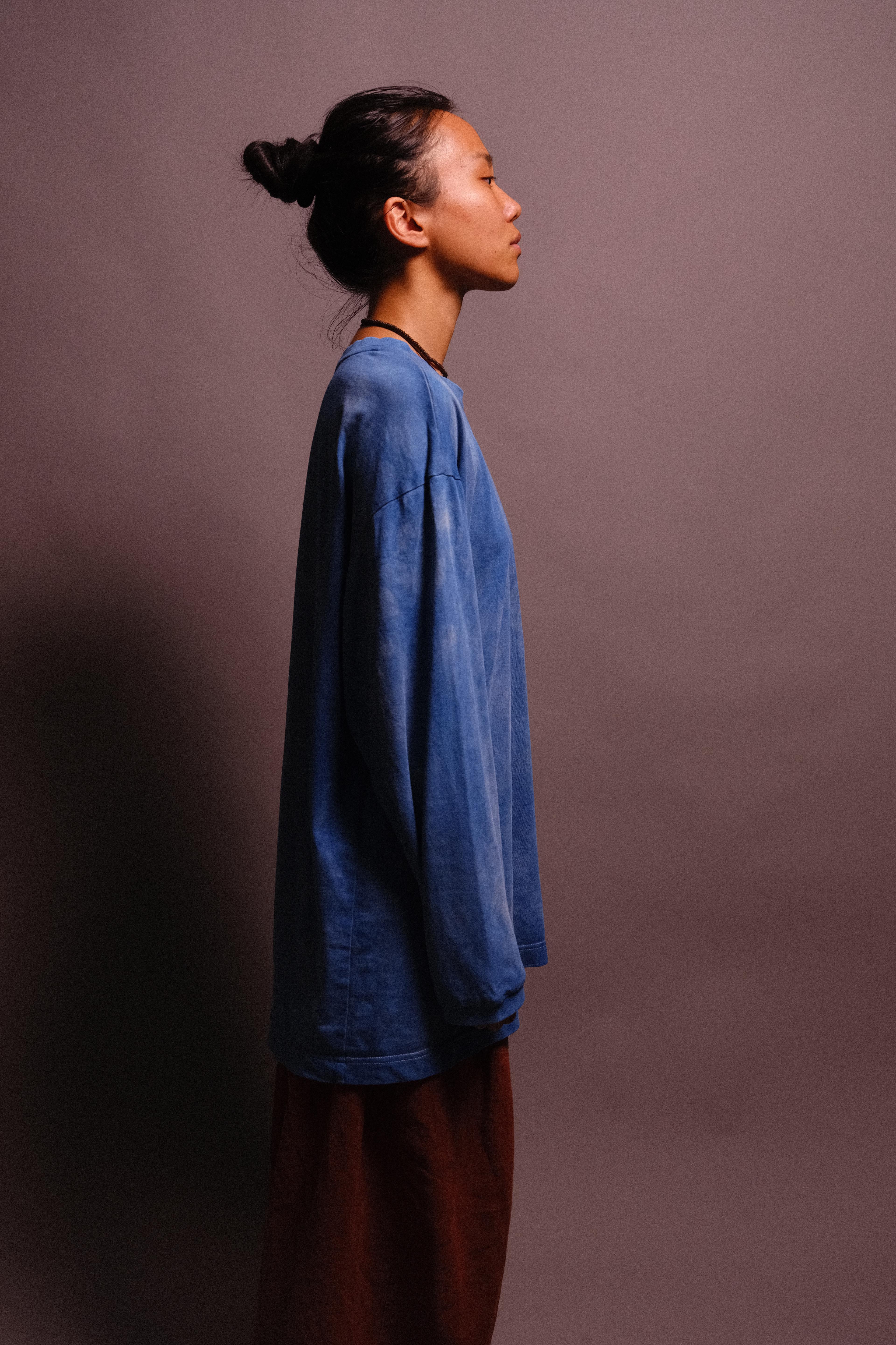 indigo-dyed long sleeve t-shirt - state of the island