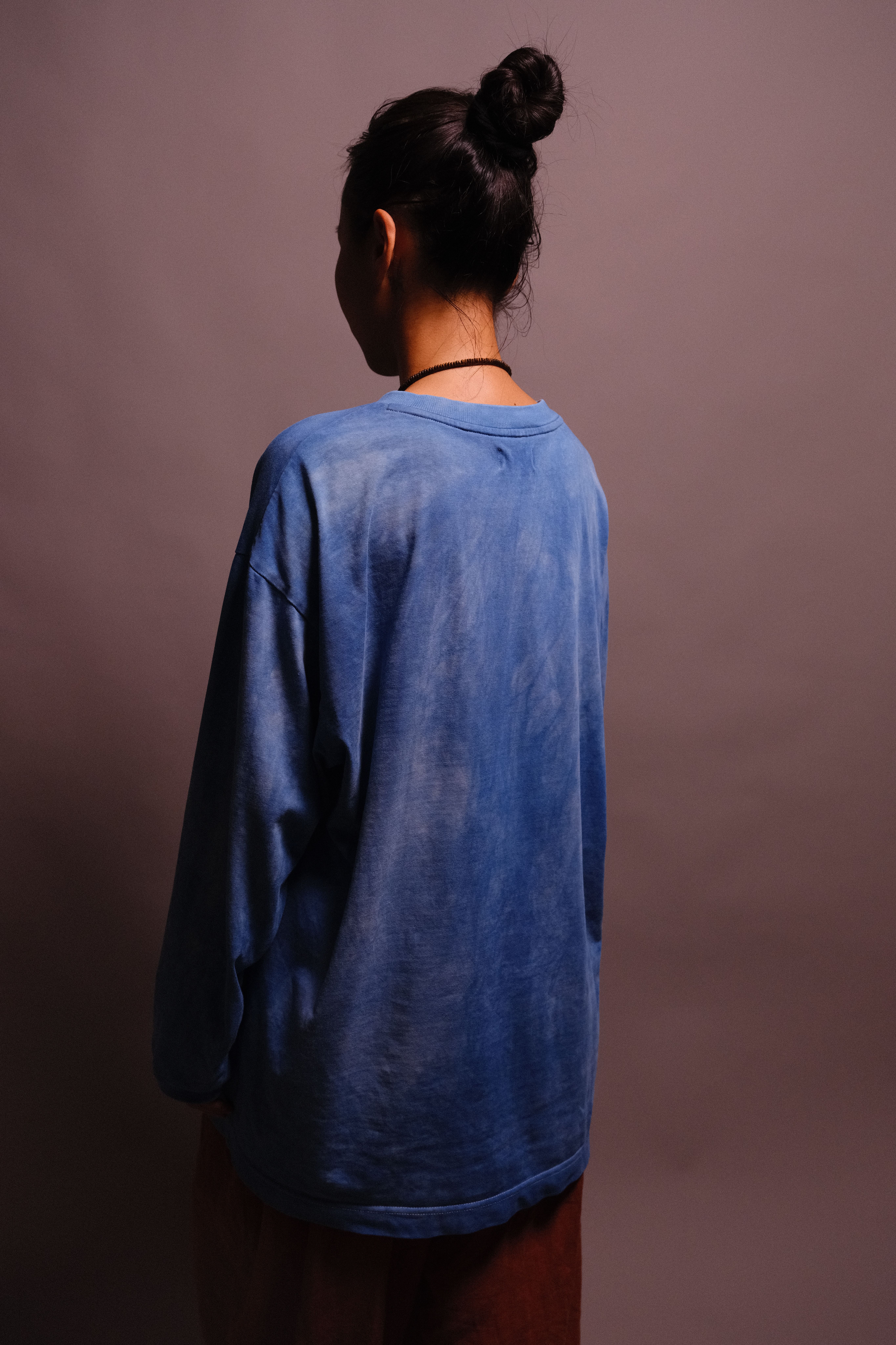 indigo-dyed long sleeve t-shirt - state of the island