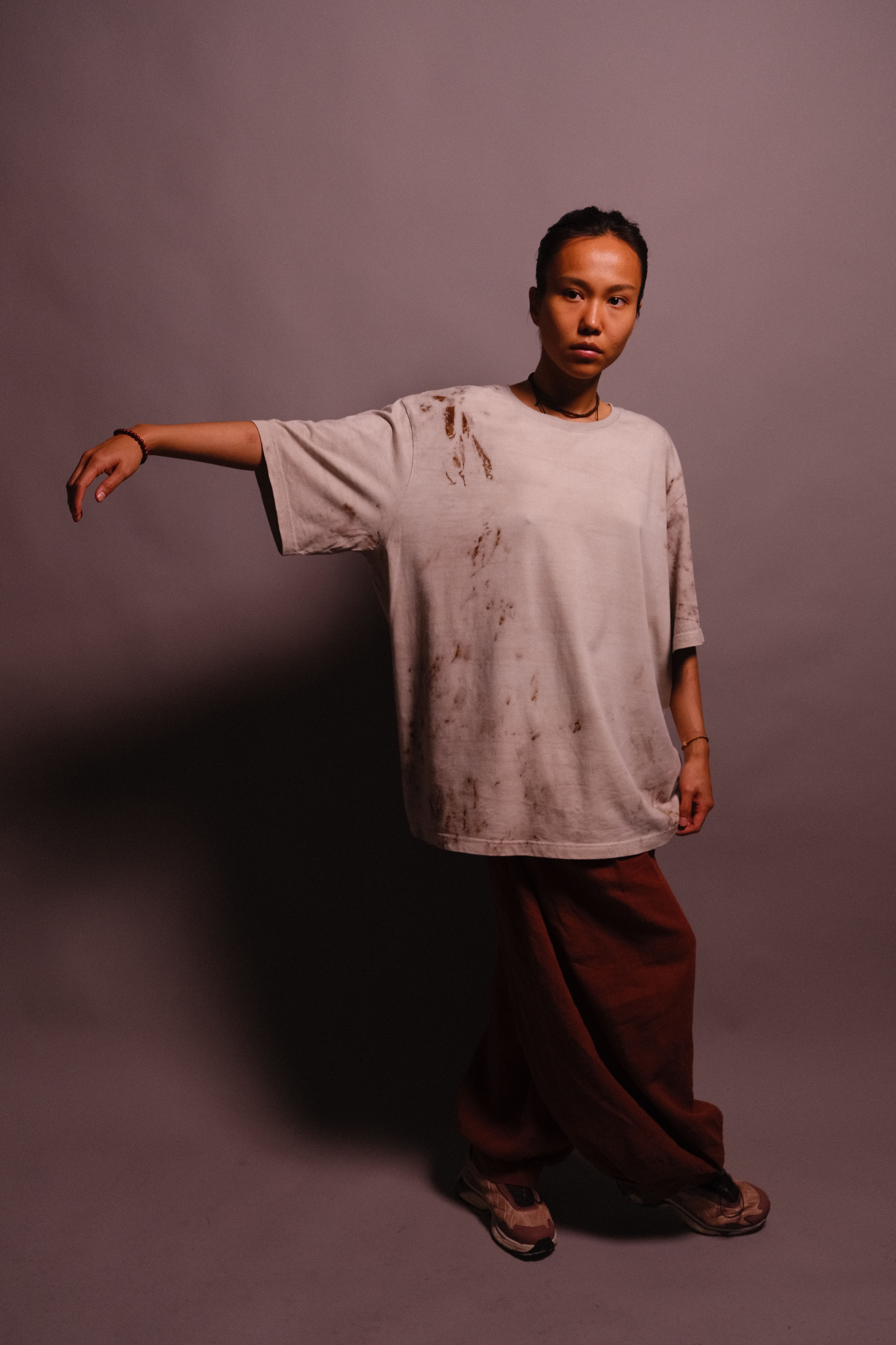 t-shirt with rust print - state of the island