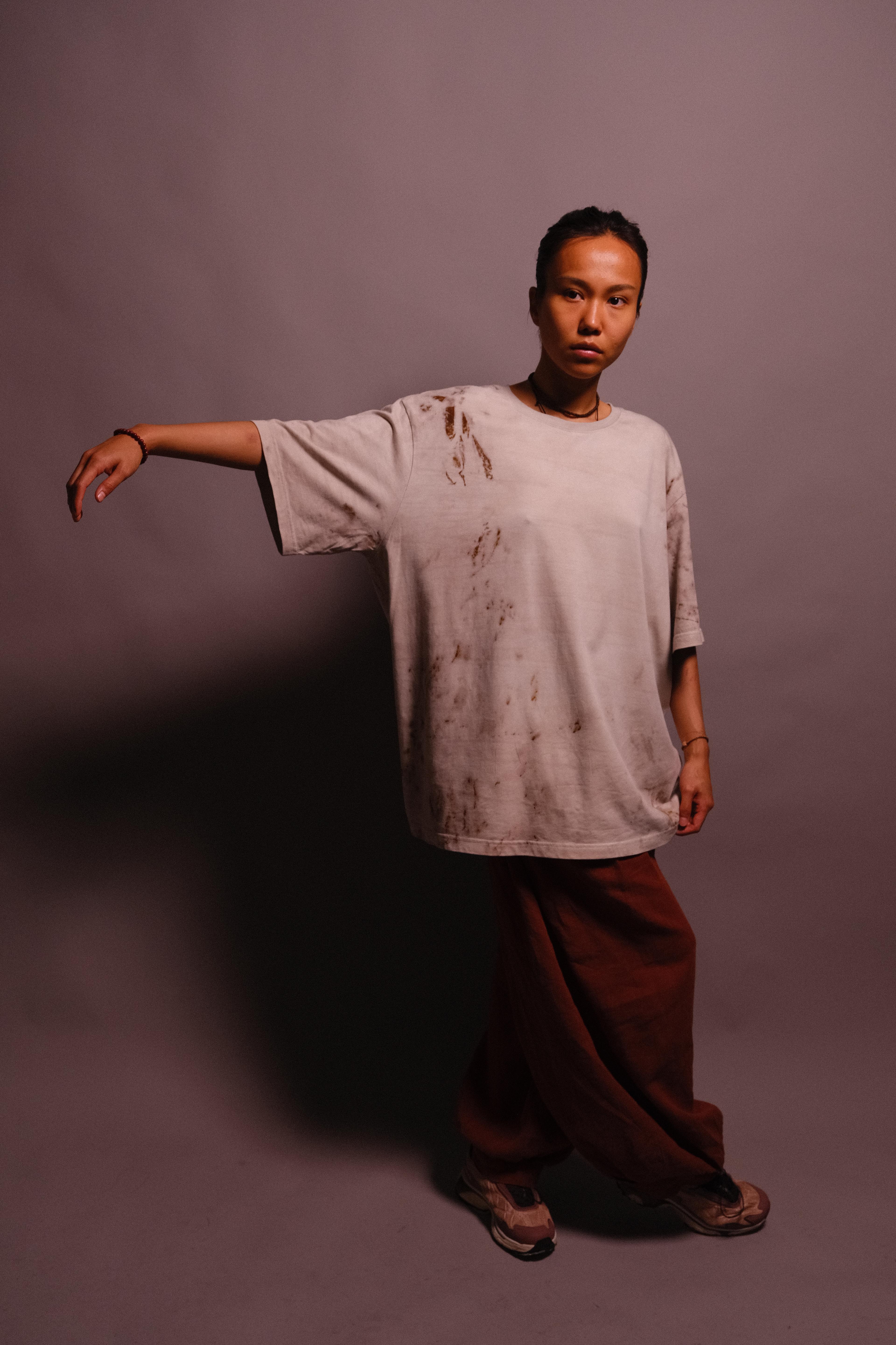 t-shirt with rust print - state of the island