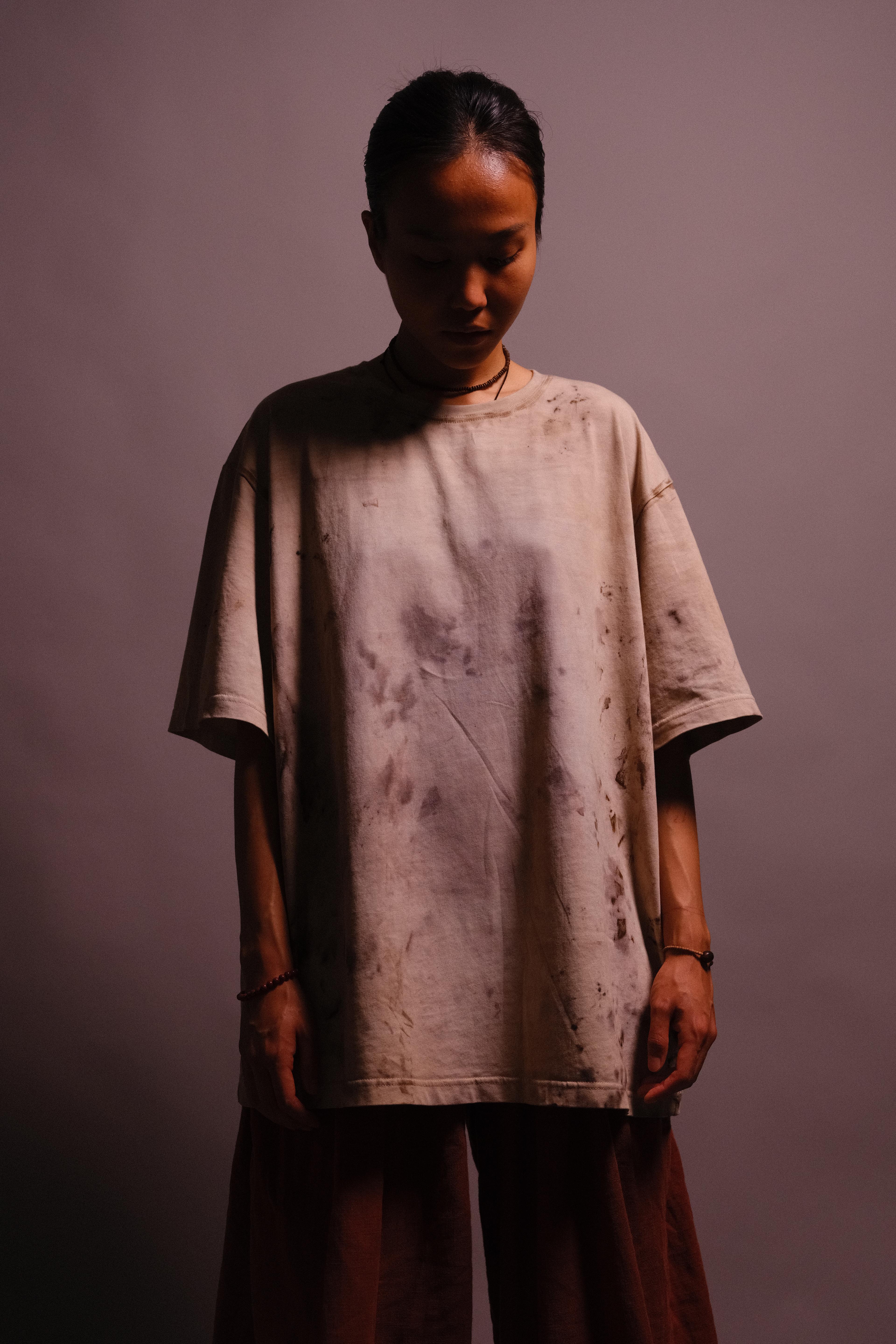 t-shirt with rust print - state of the island