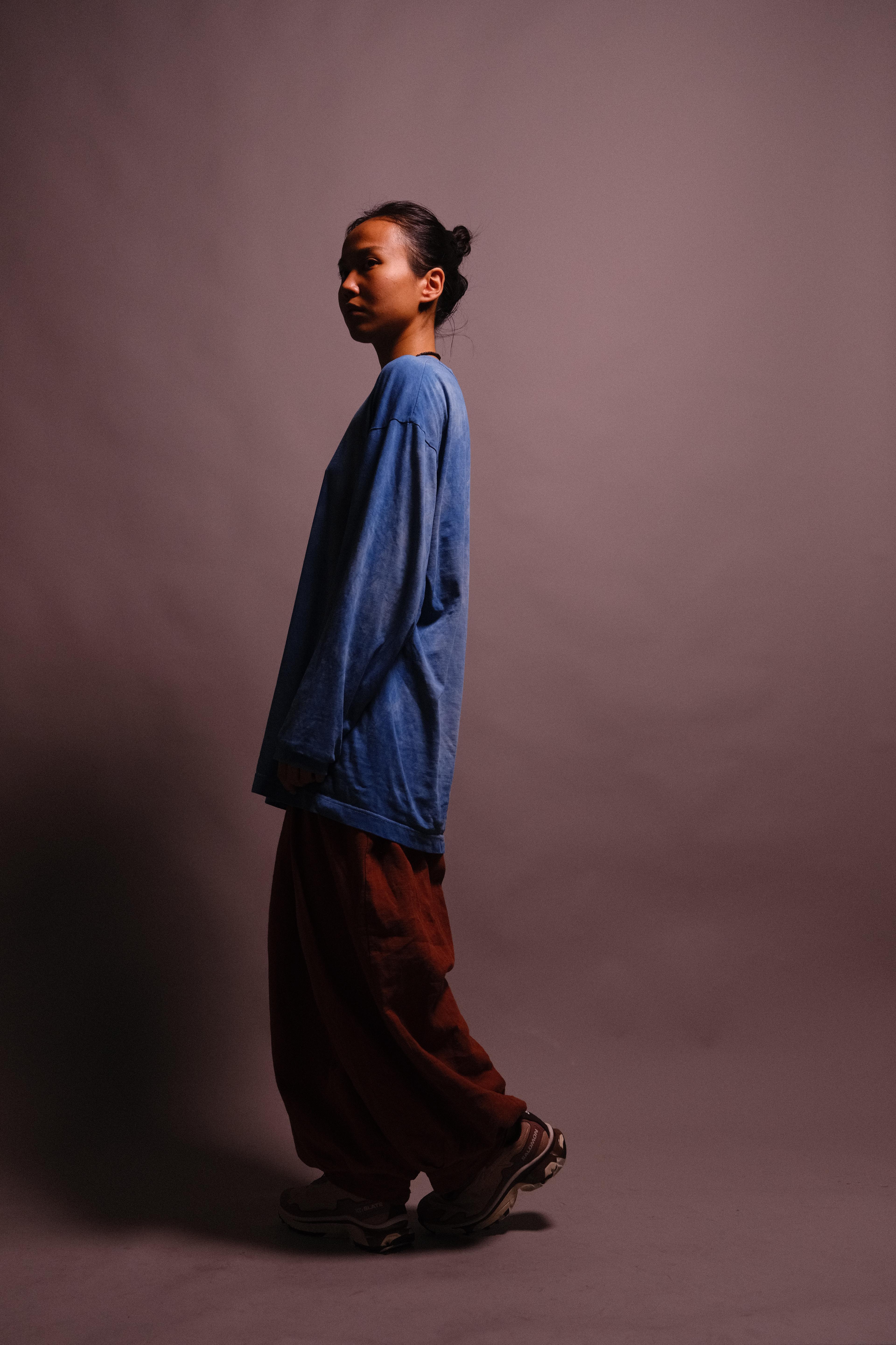 indigo-dyed long sleeve t-shirt - state of the island