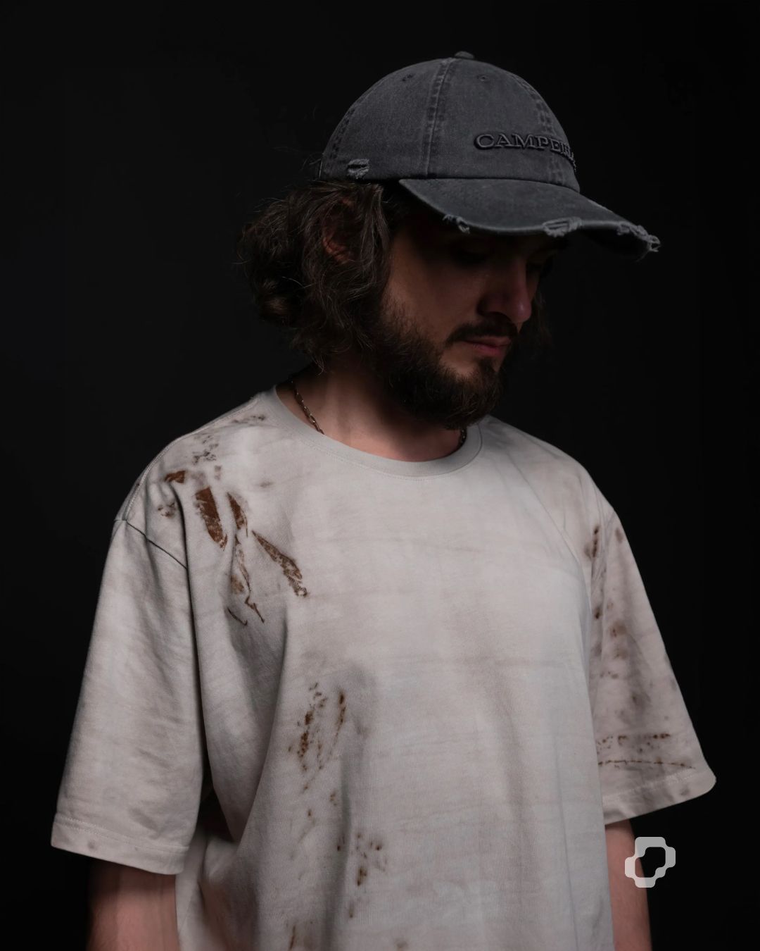 t-shirt with rust print - state of the island