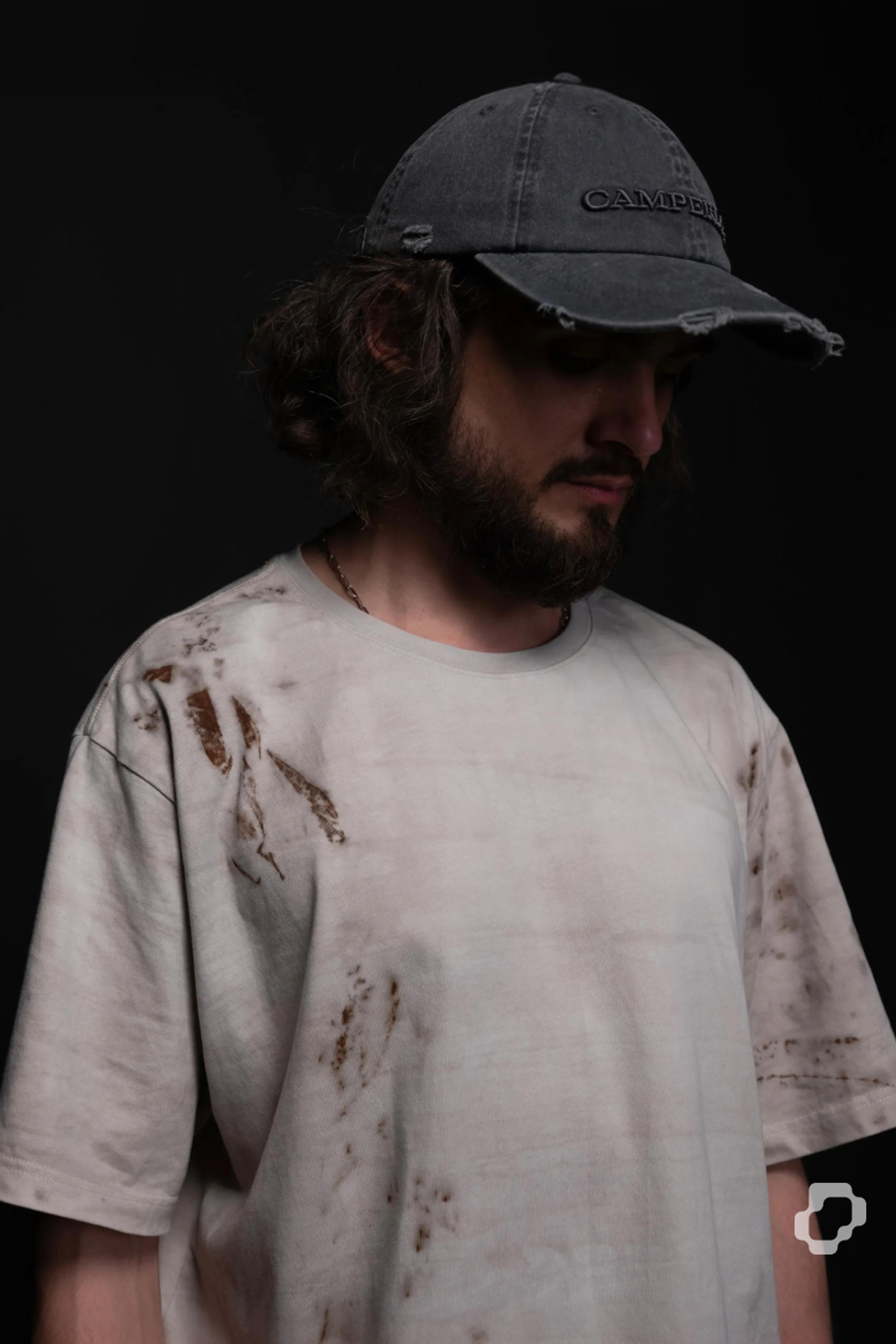 t-shirt with rust print - state of the island
