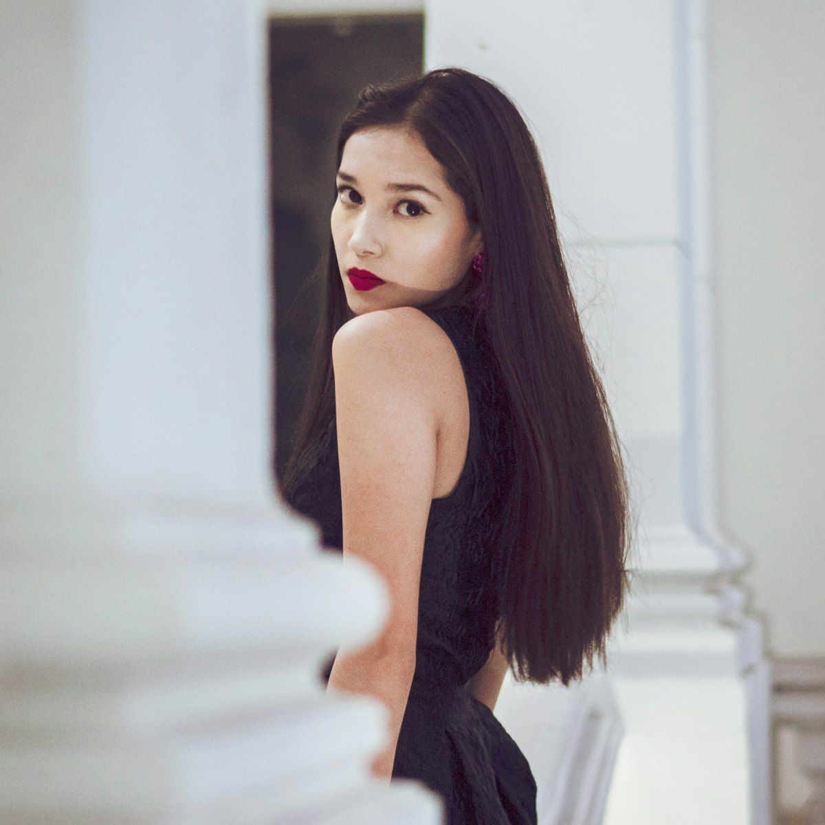Jet black straight