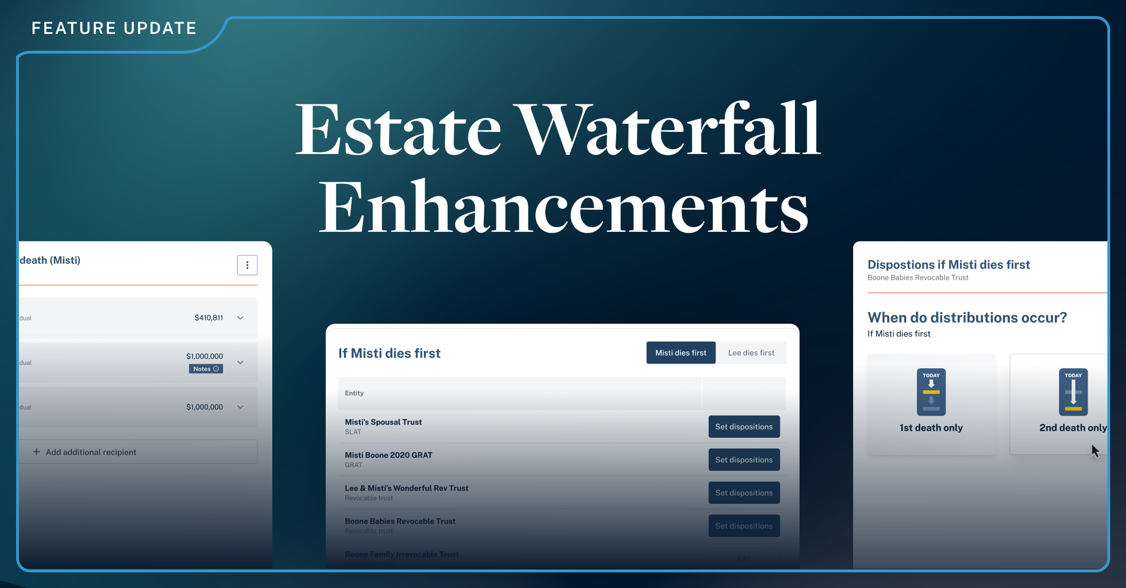 Luminary estate waterfall enhancements