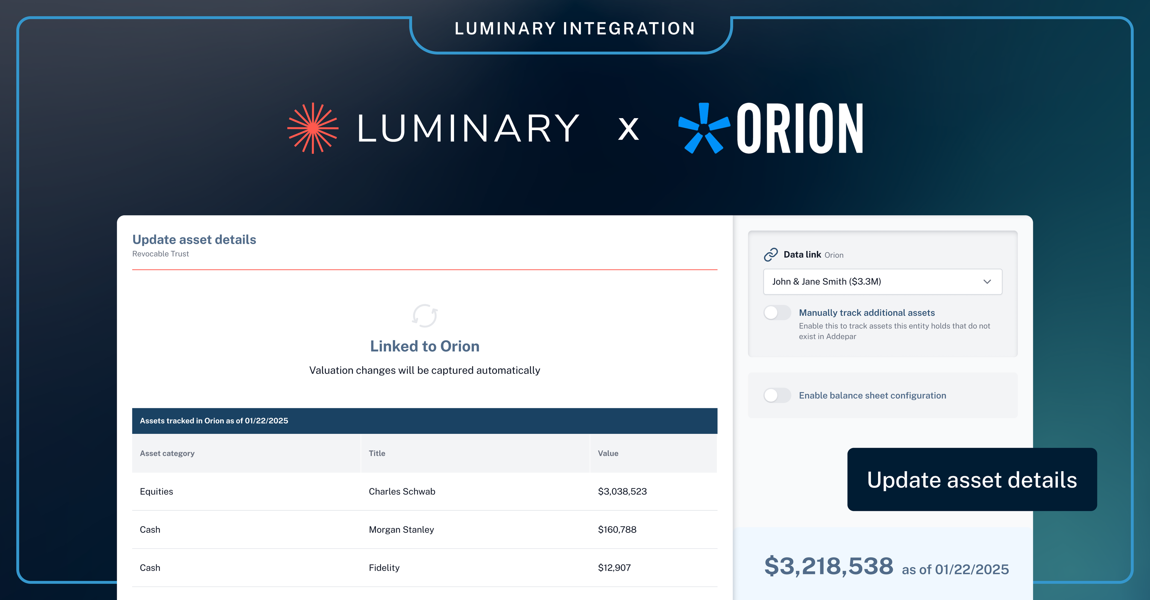 Luminary + Orion: A new integration supporting wealth management success