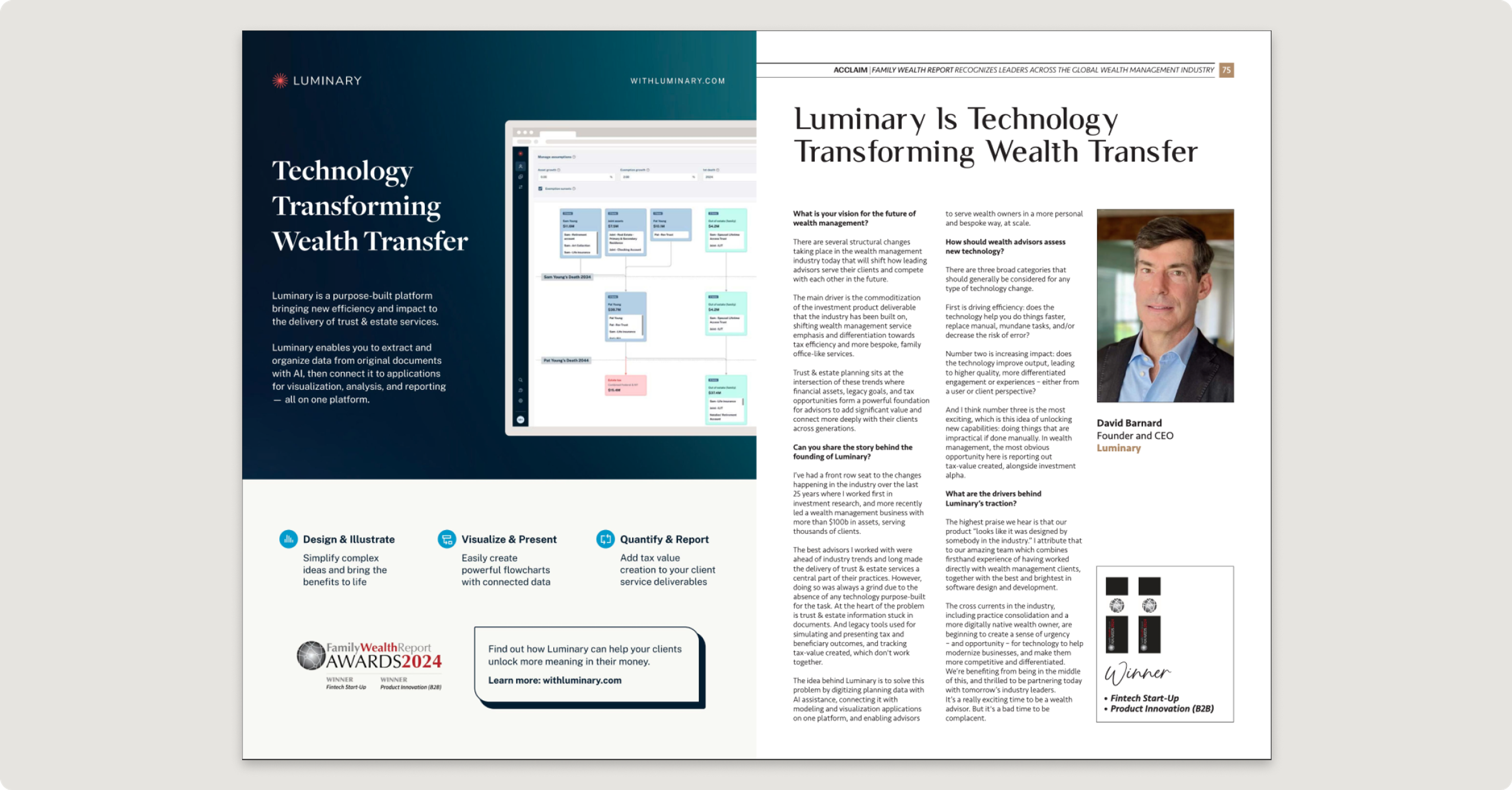 Luminary is Technology Transforming Wealth Transfer, FWR Acclaim Magazine