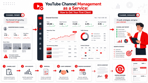 YouTube Channel Management as a Service: How to Get Your First Client