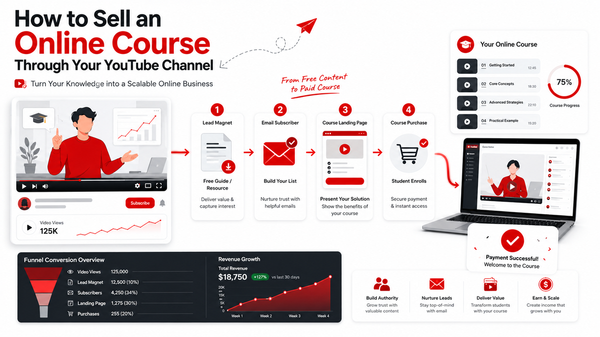 How to Sell an Online Course Through Your YouTube Channel