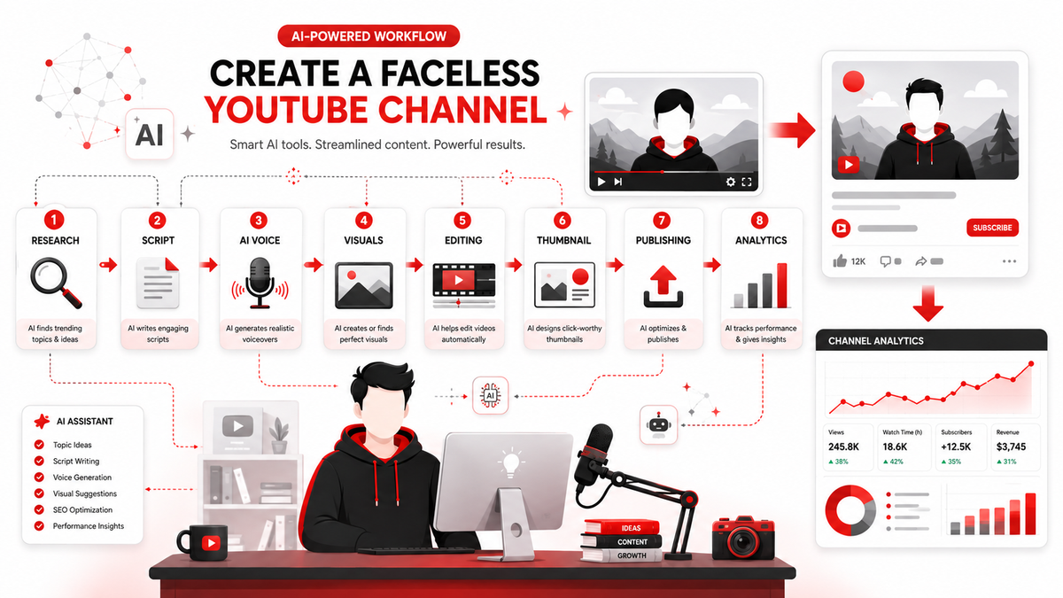 How to Use AI Tools to Create a Faceless YouTube Channel