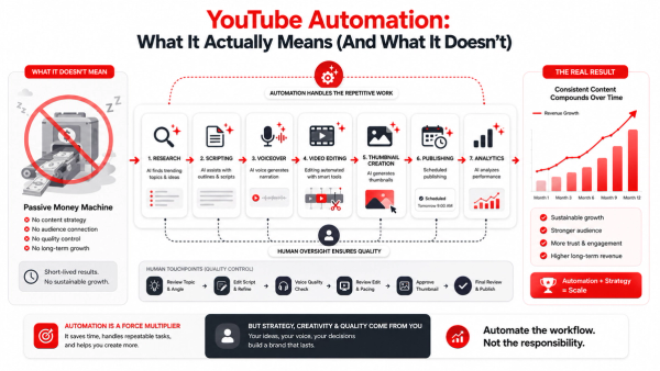 YouTube Automation: What It Actually Means (And What It Doesn't)