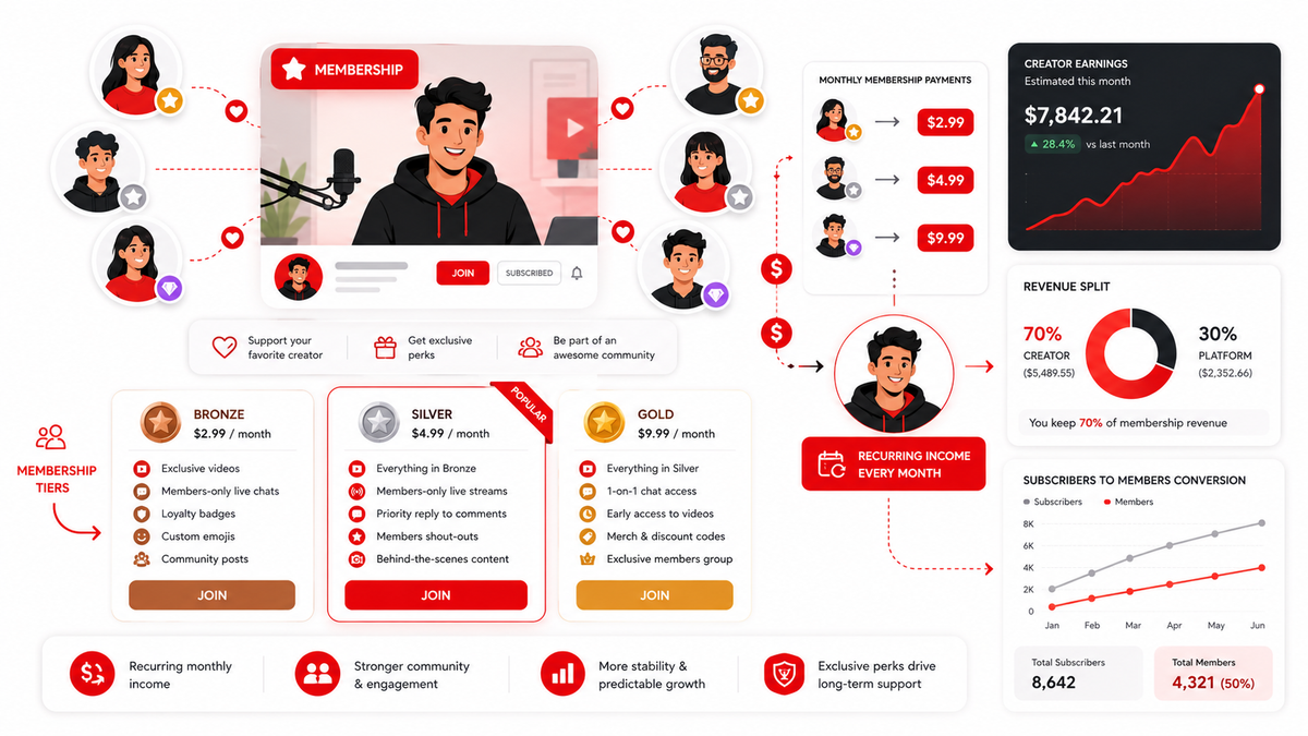 YouTube Memberships: How to Set Them Up and How Much They Can Earn