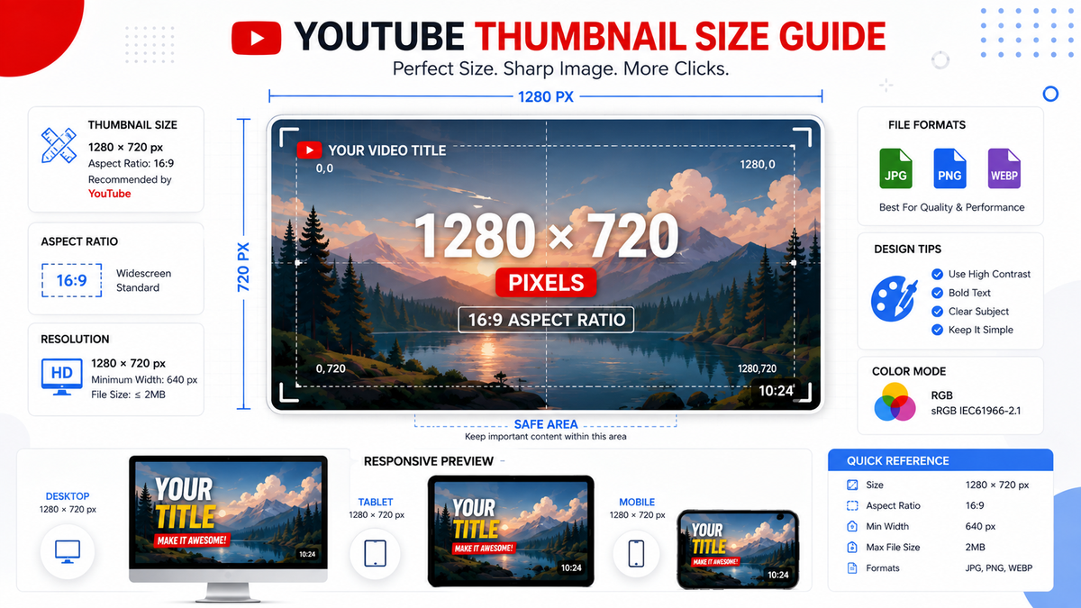 YouTube Thumbnail Size Guide: Dimensions, Formats and Requirements