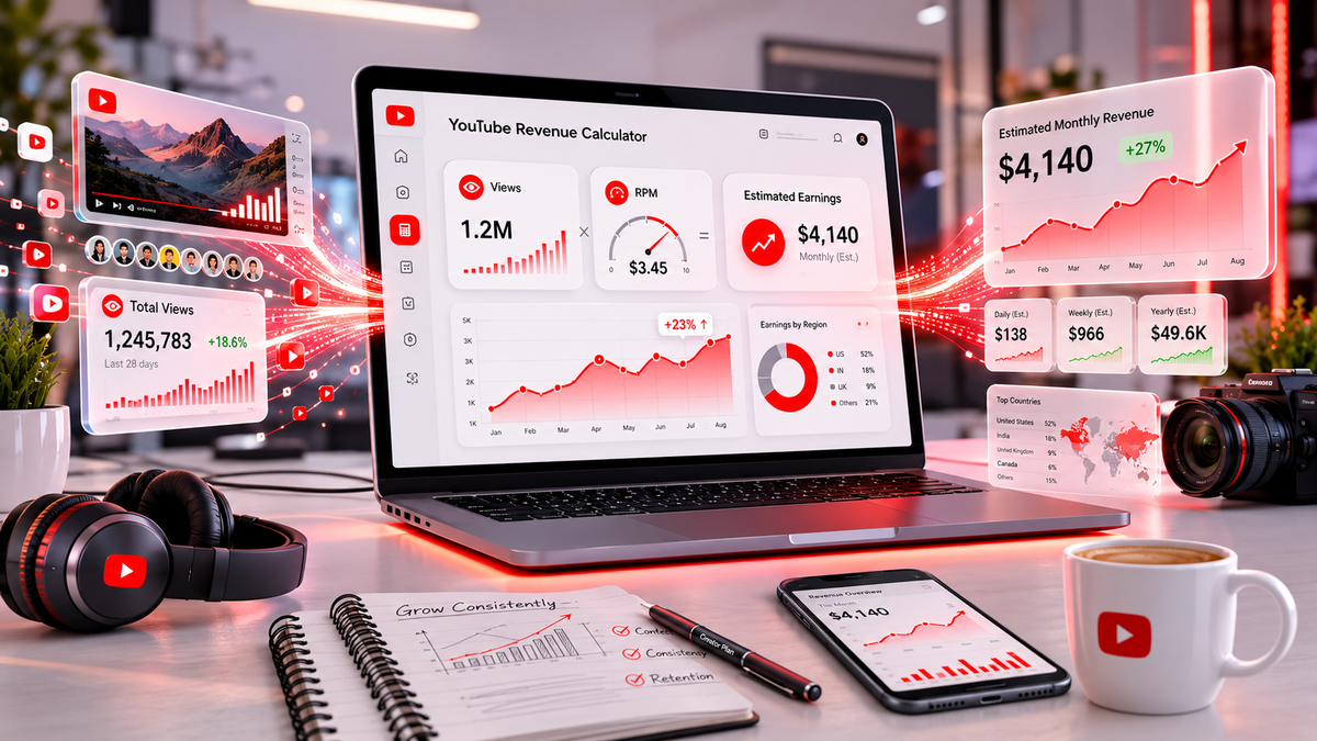 YouTube Ad Revenue Calculator: Estimate Channel Earnings for Free