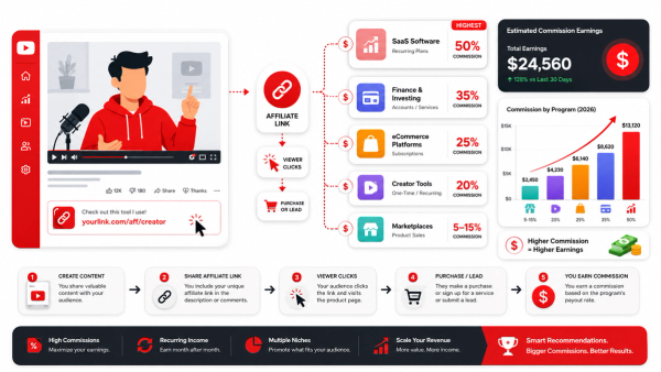 YouTube Affiliate Programs With the Highest Commissions in 2026