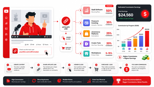 YouTube Affiliate Programs With the Highest Commissions in 2026