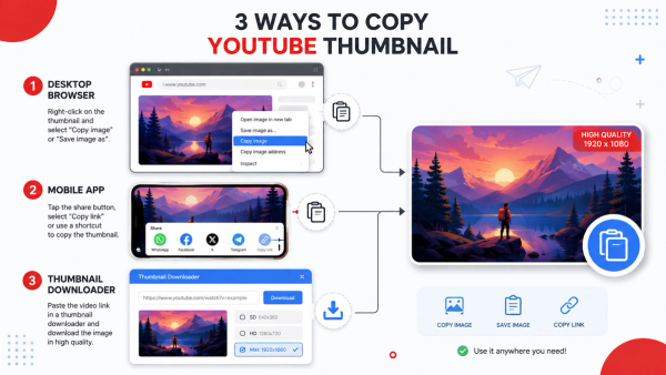 How to Copy a YouTube Thumbnail: 3 Methods That Work