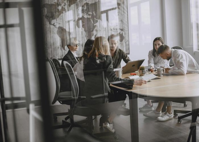 Collaborative team meeting