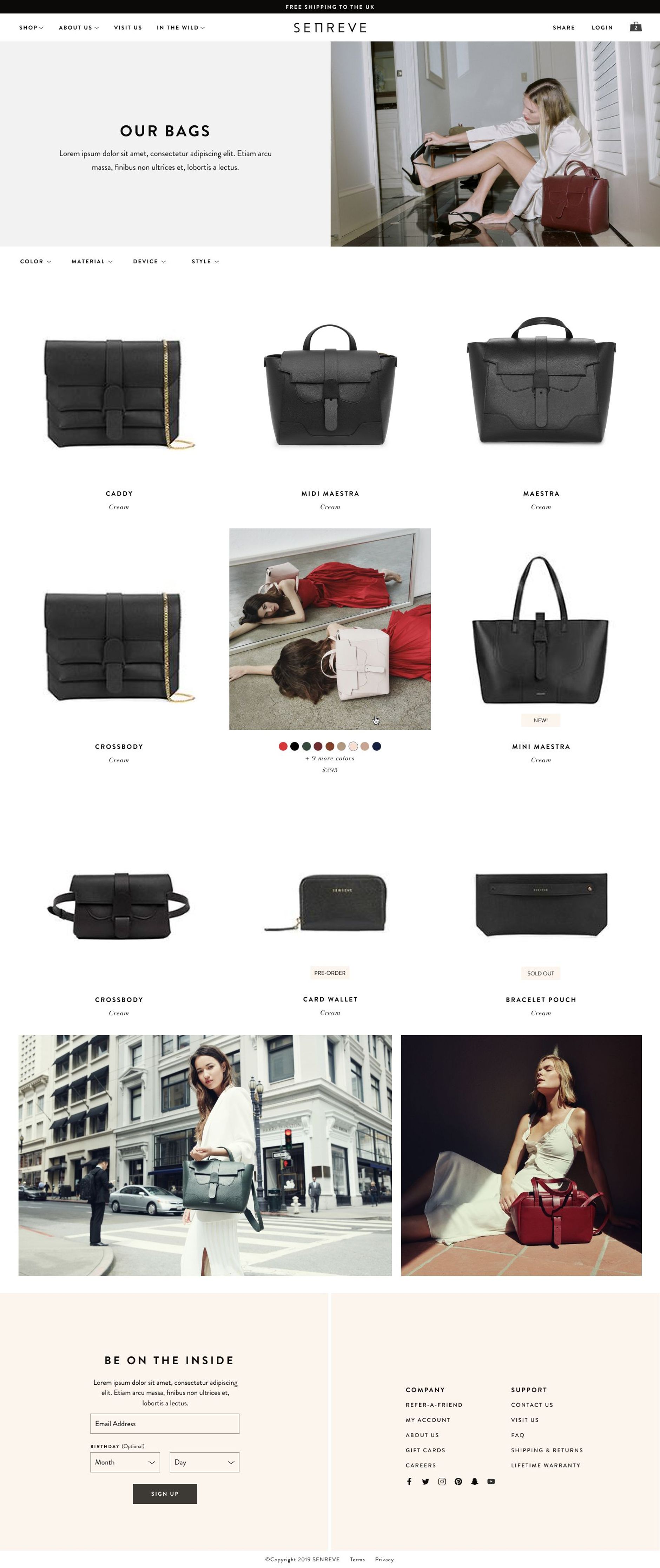 Collections Page