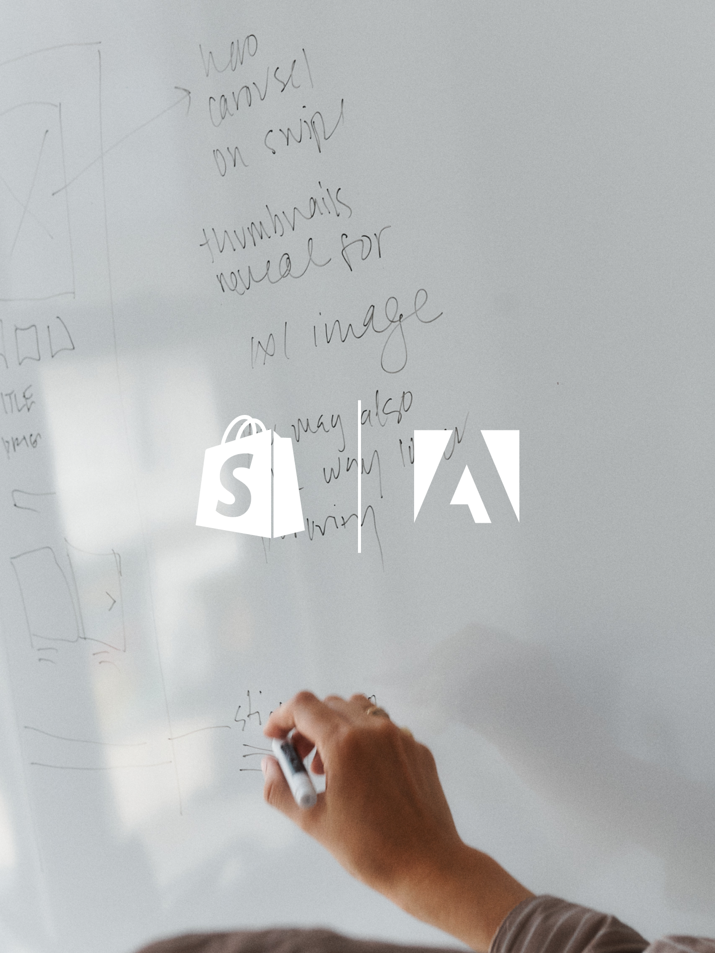 shopify or adobe commerce cloud logos