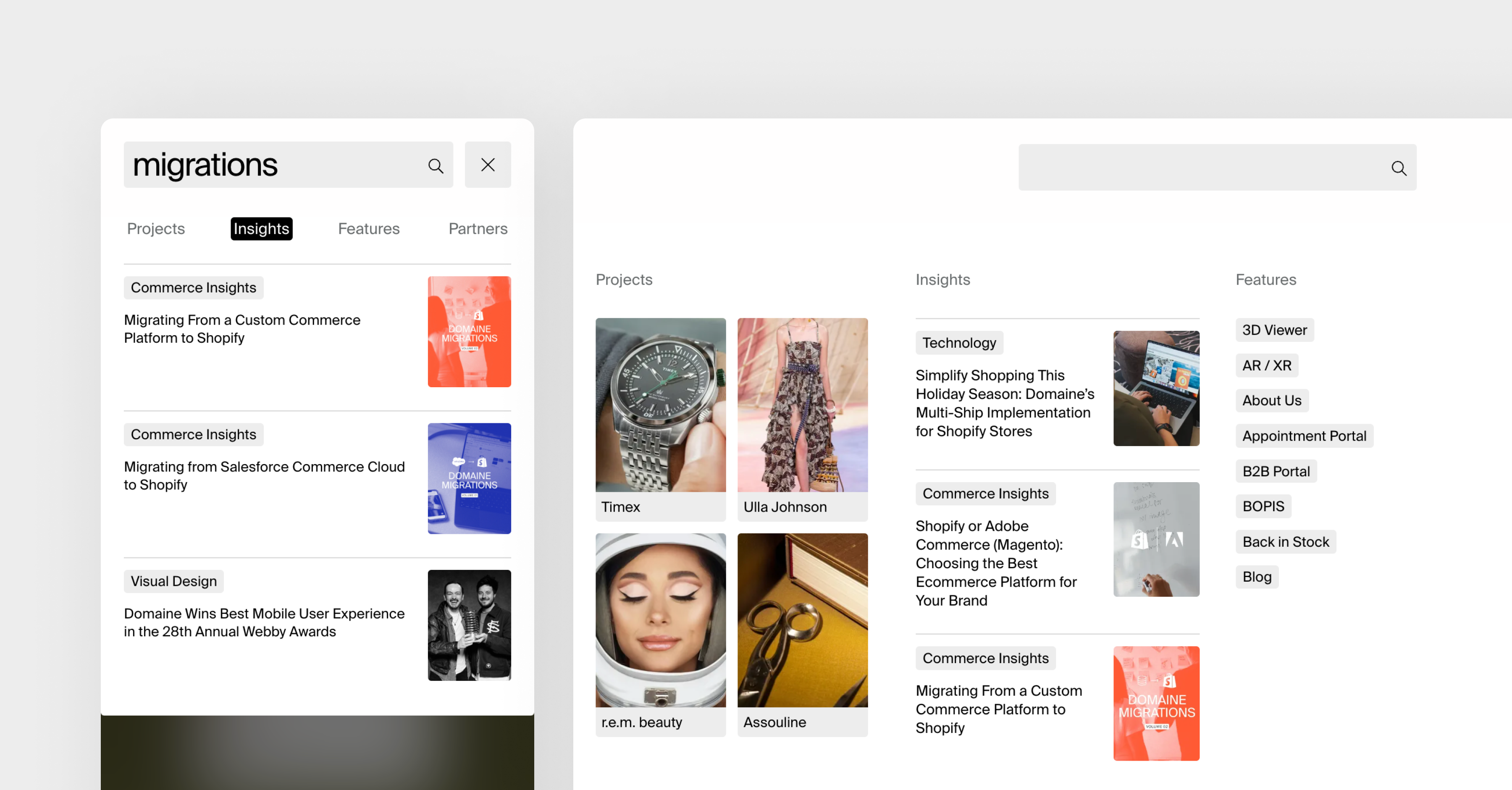 Desktop and mobile screenshots of Someone's search feature