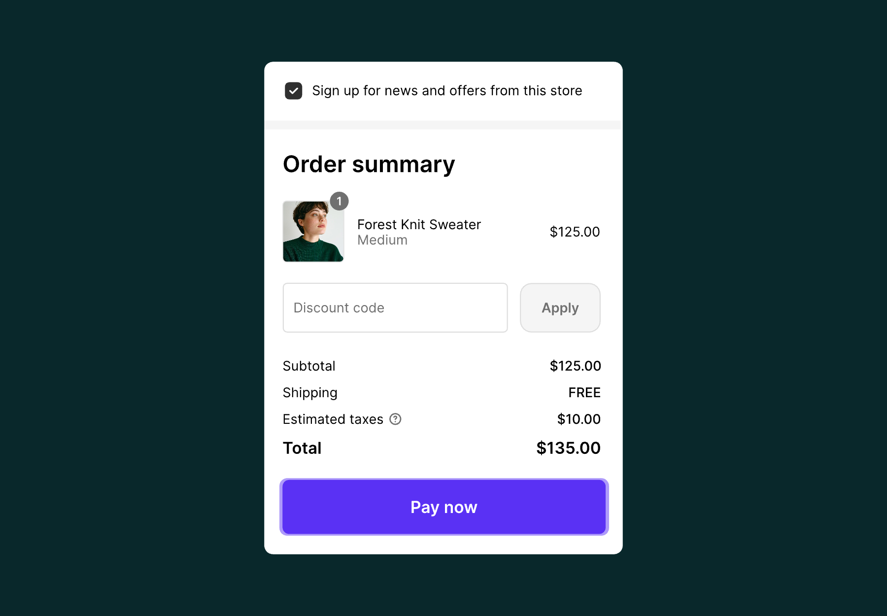 Image depicting Shopify checkout screen