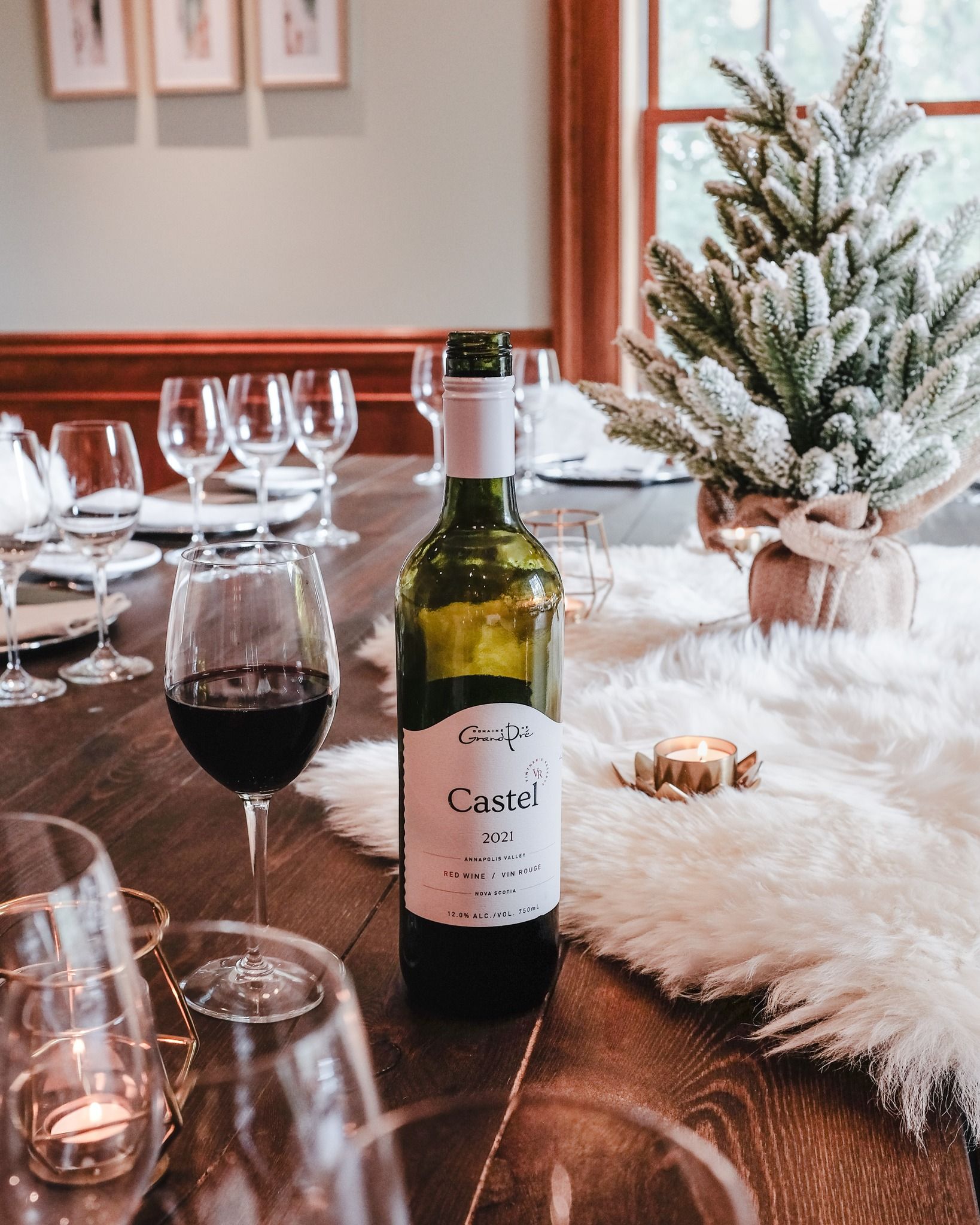 Wine on a table